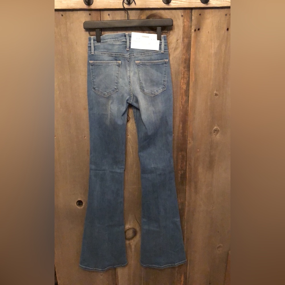 Frame Denim Le High Flare Denim Jeans in Free Bird Size 24 - Picture 5 of 16